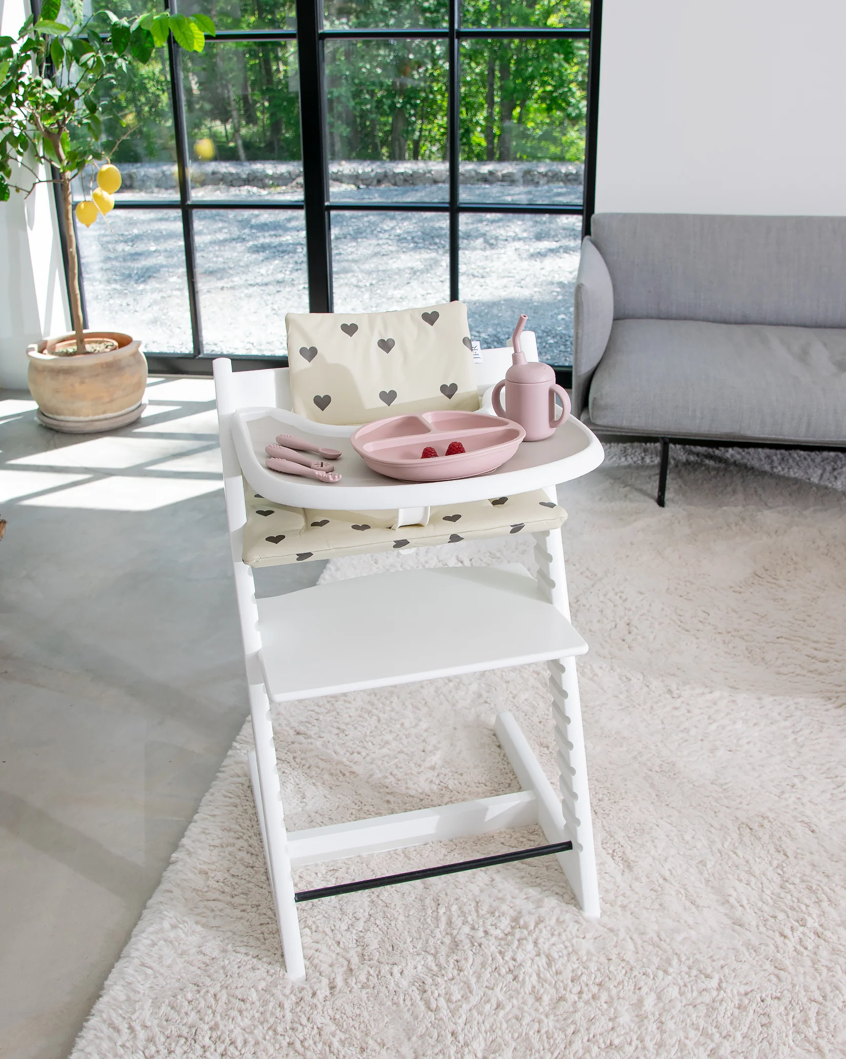 Dyna till Stokke Tripp Trapp - Beige med hjärtan - Image 7