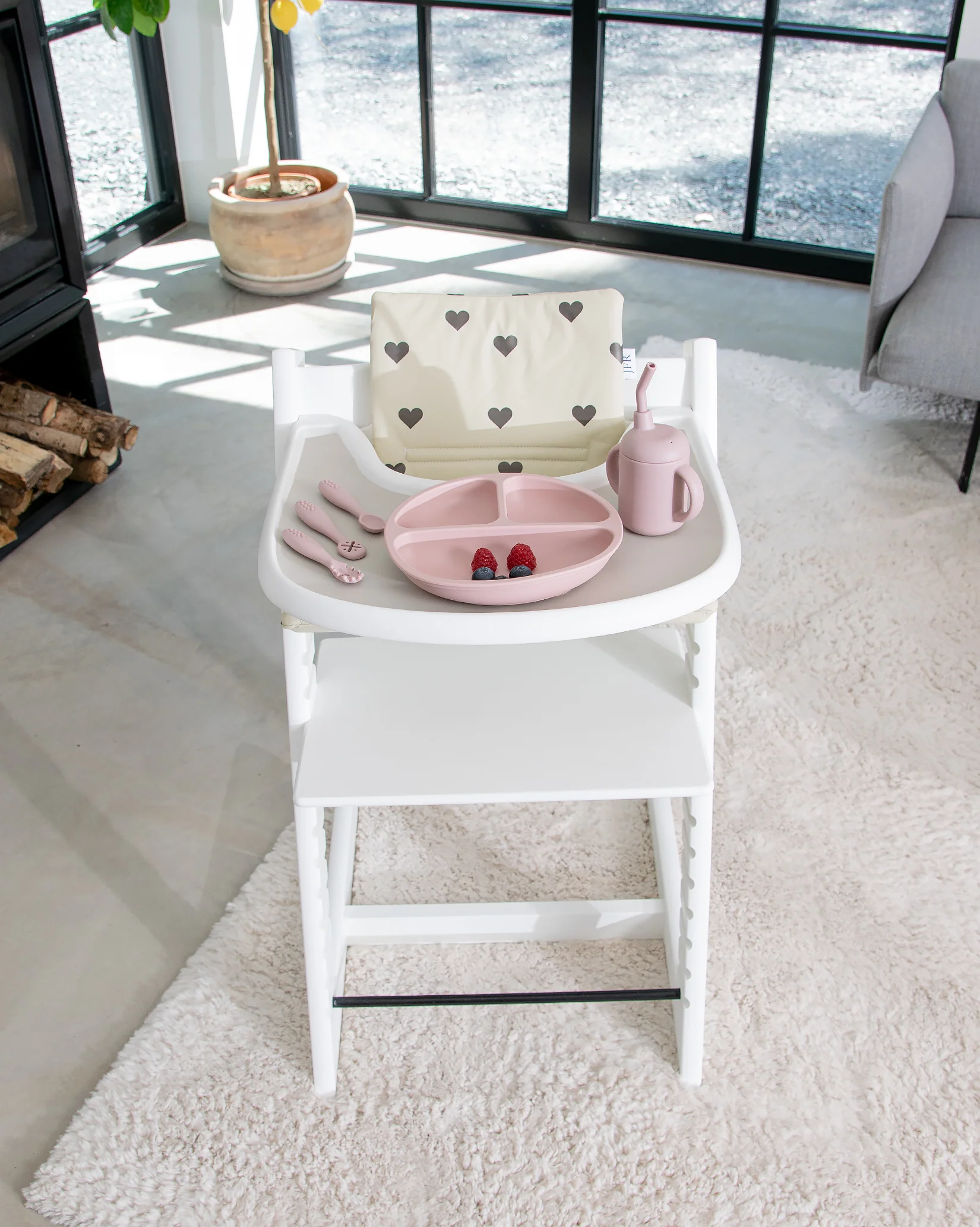 Dyna till Stokke Tripp Trapp - Beige med hjärtan - Image 9