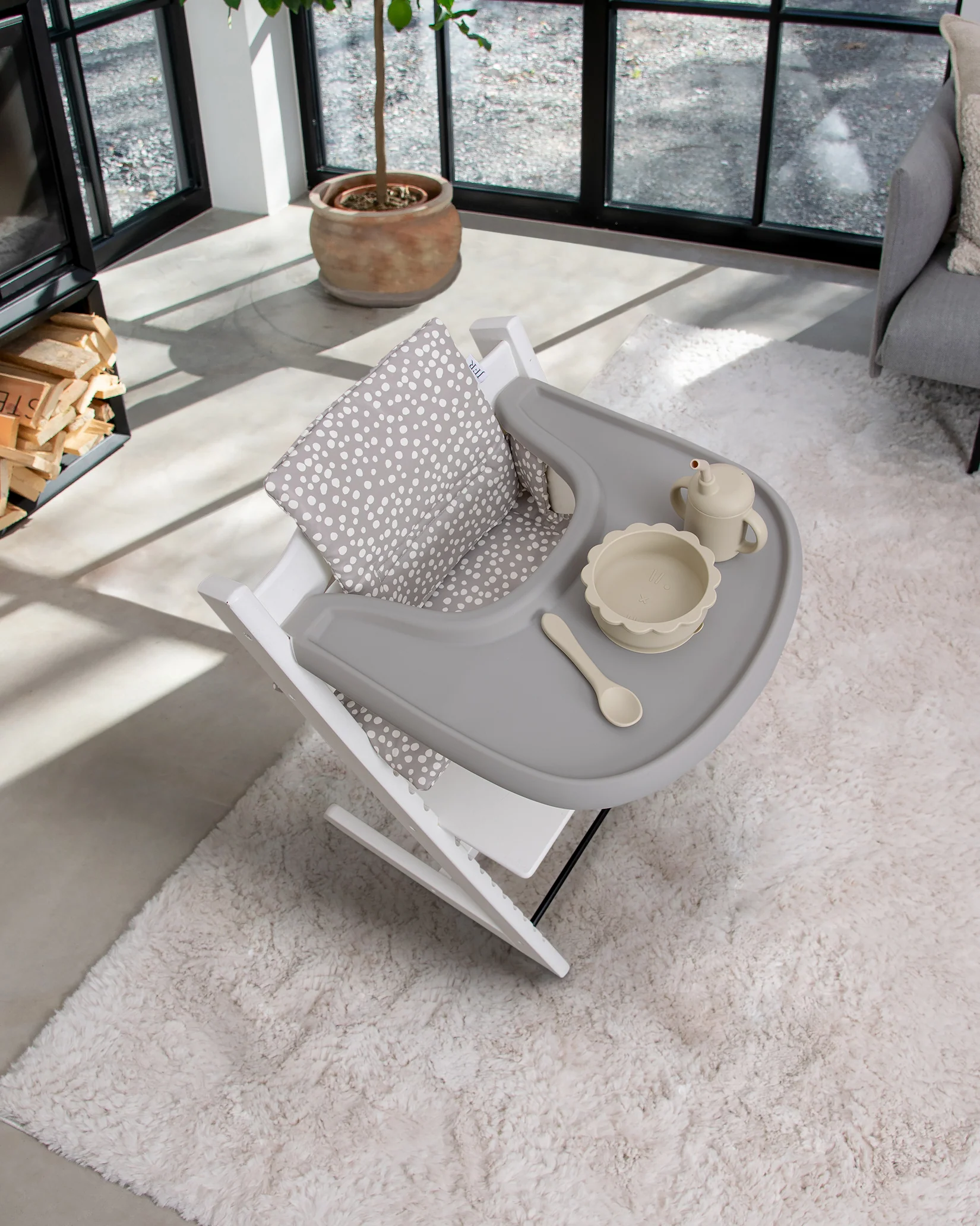 Dyna till Stokke Tripp Trapp - Miniprickar Beige/Grå - Image 3