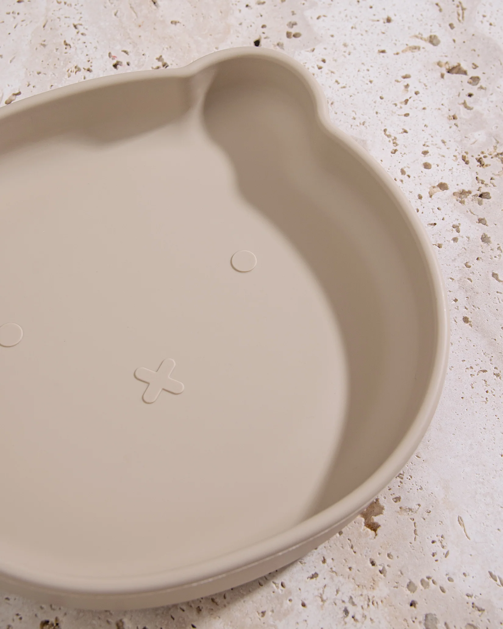 Tallrik björn i silikon- Beige - Image 3