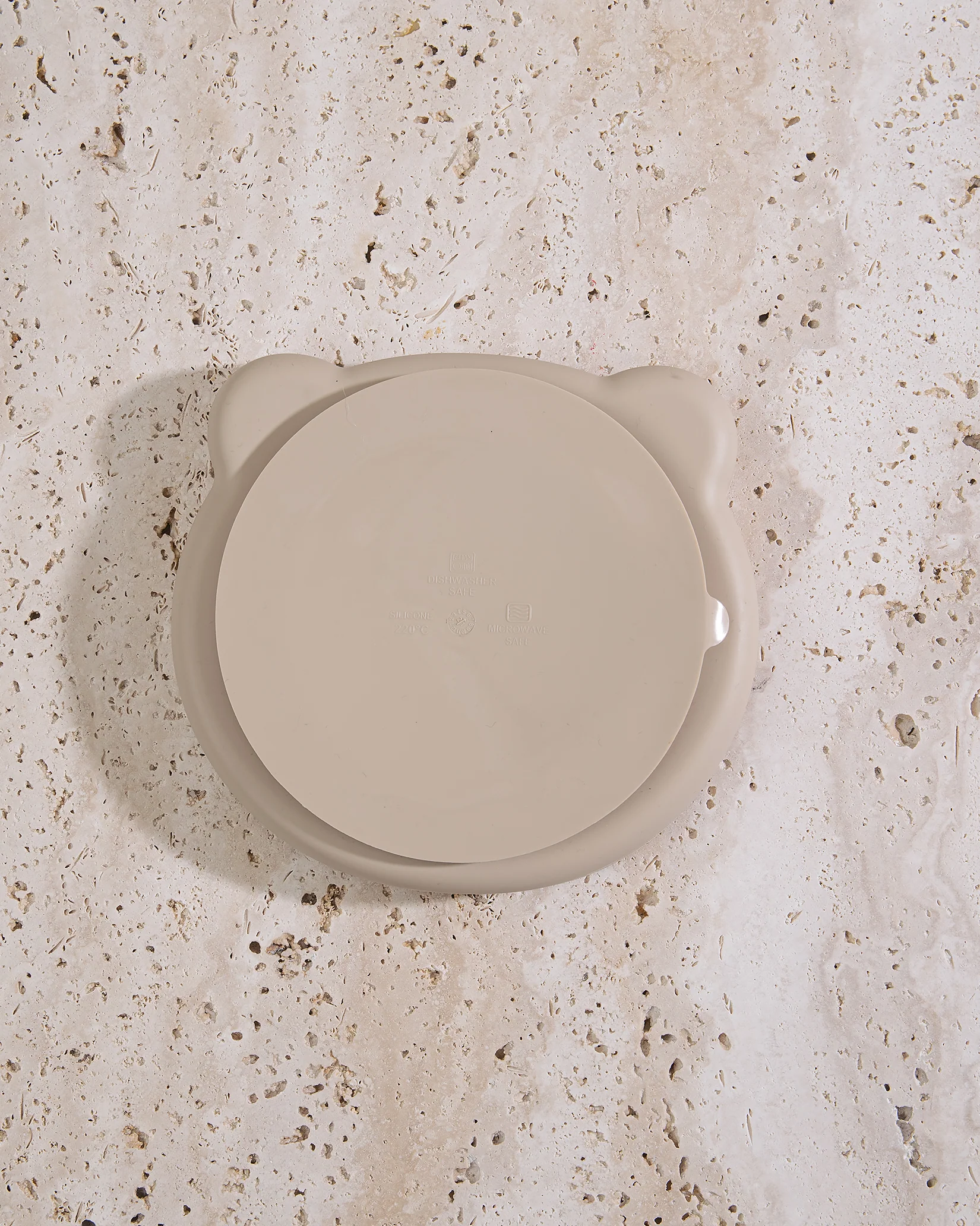 Tallrik björn i silikon- Beige - Image 4