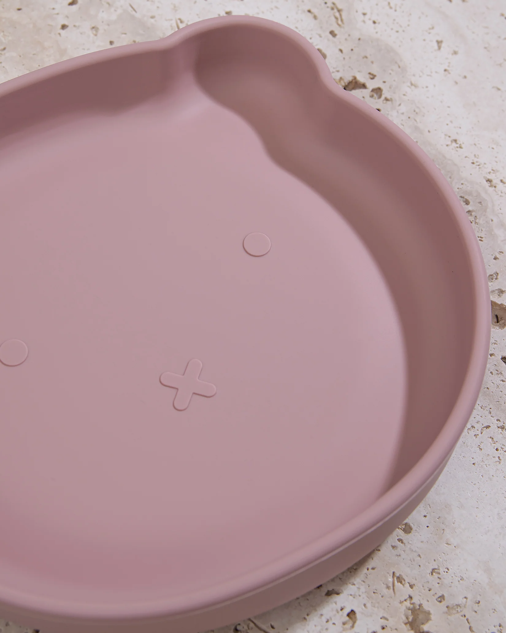 Tallrik björn i silikon- Blush Pink - Image 2