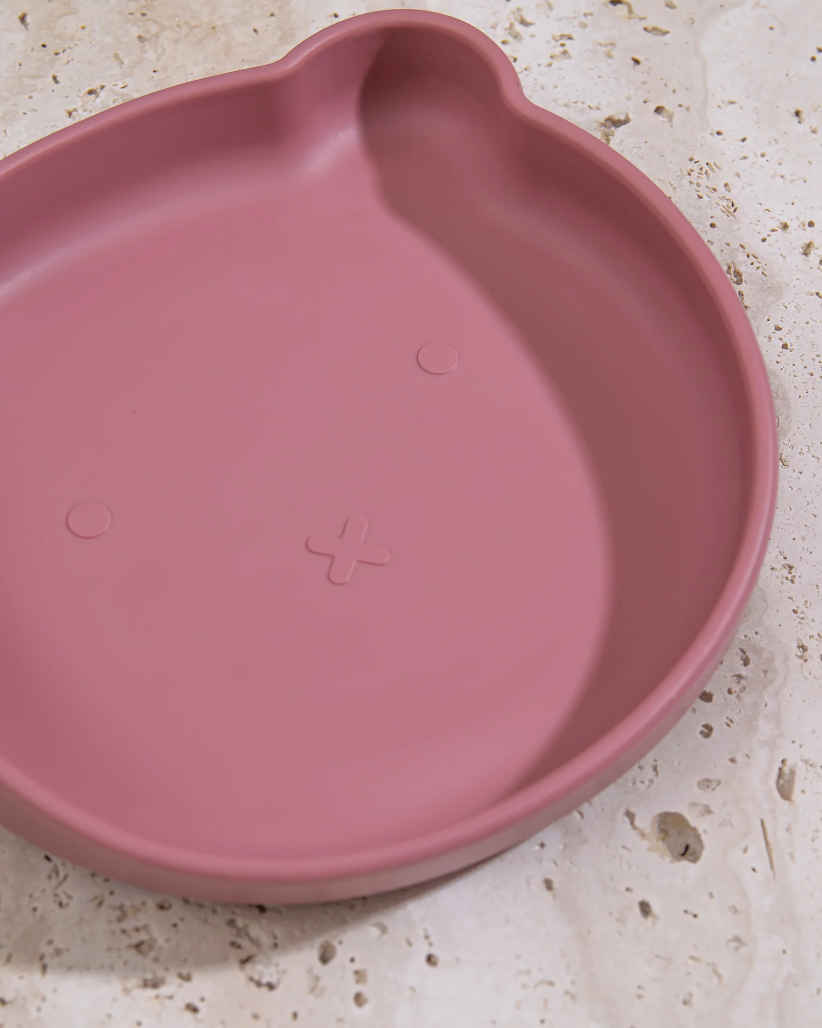 Tallrik björn i silikon- Dusty Pink - Image 2