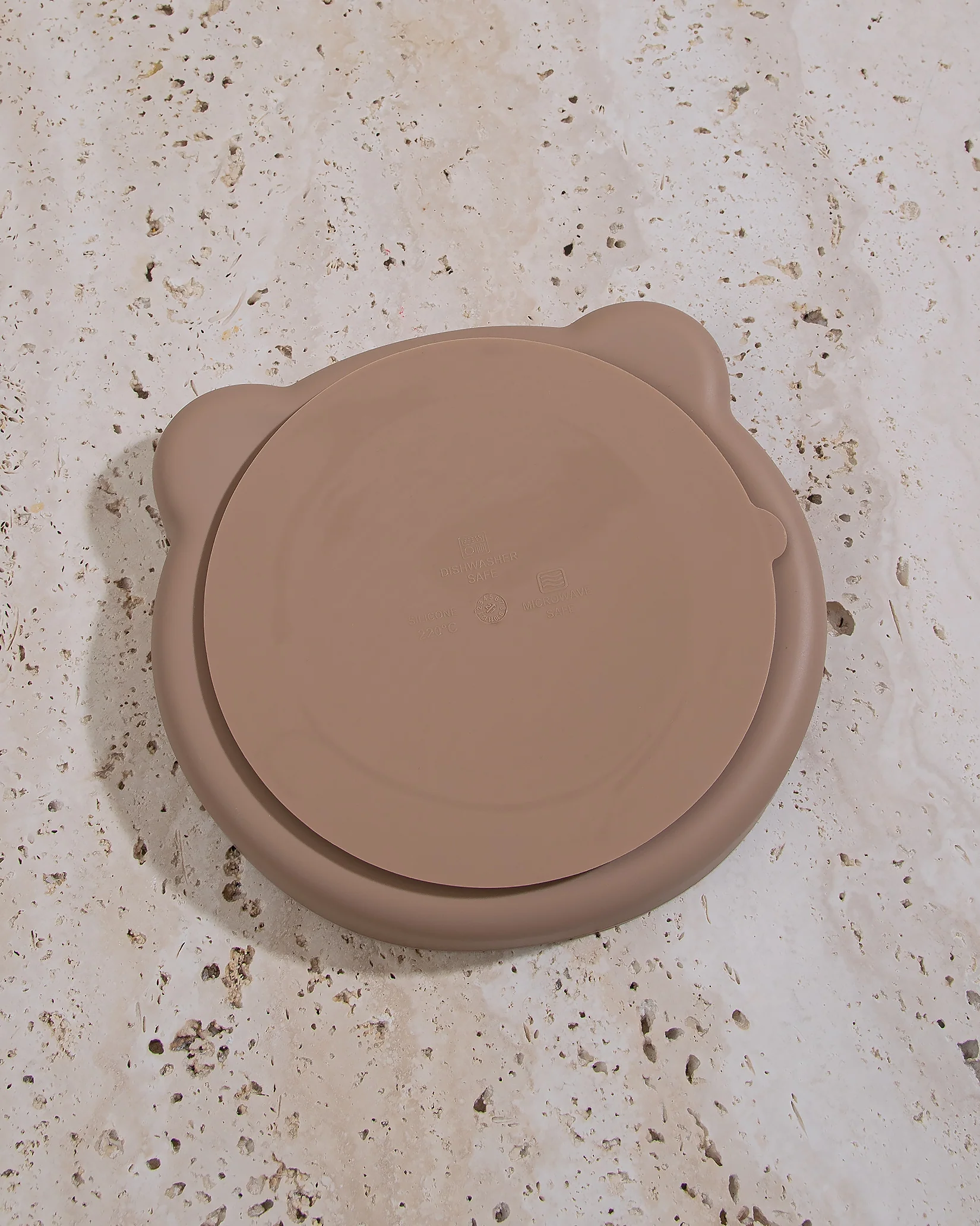 Tallrik björn i silikon- Taupe - Image 3