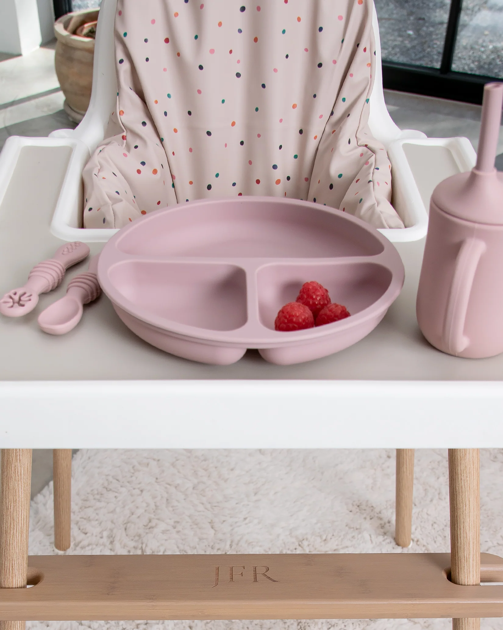Uppdelad Barntallrik 4 Sugproppar - Blush Pink - Image 5