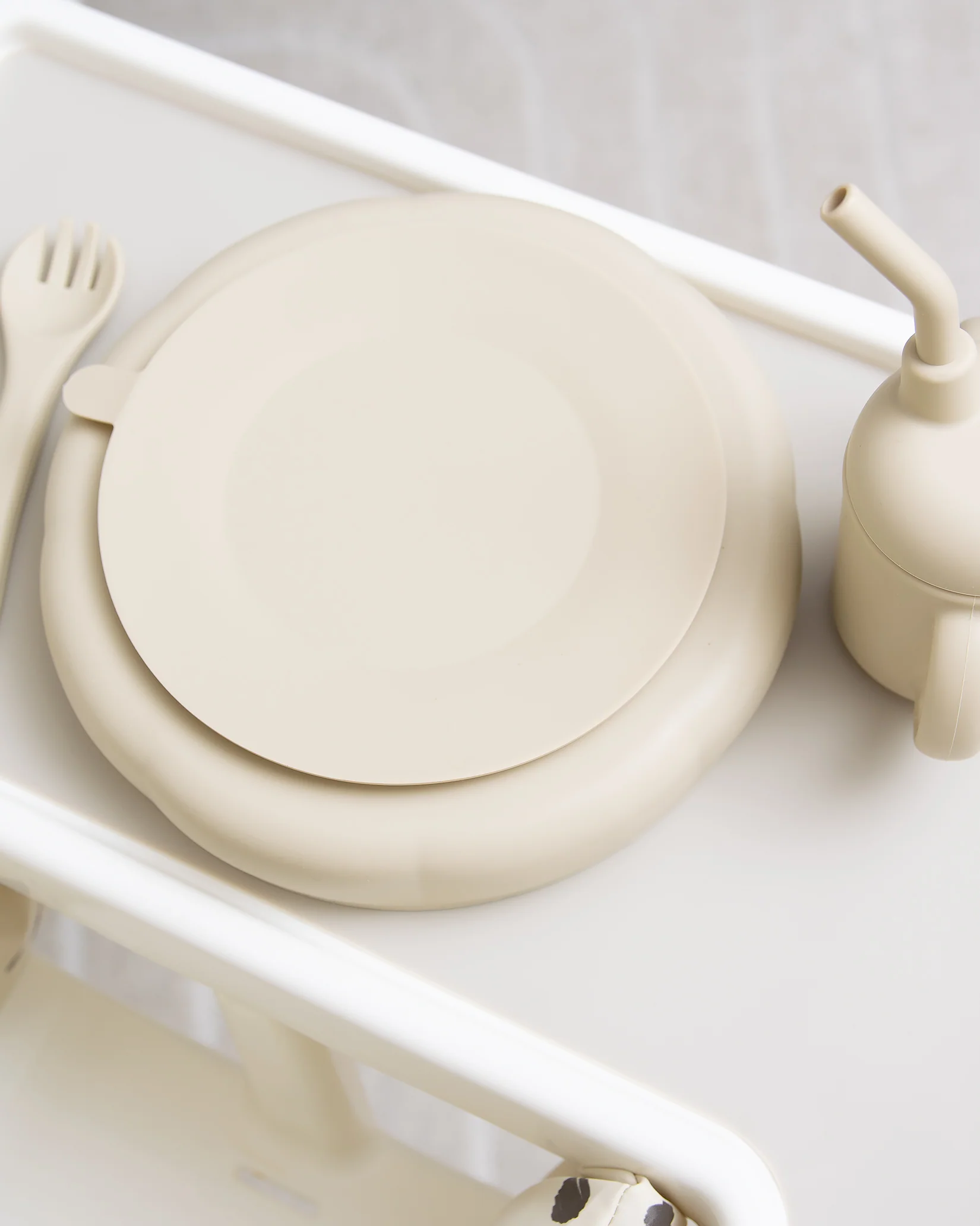 Uppdelad Barntallrik Med Sugpropp - Beige - Image 4